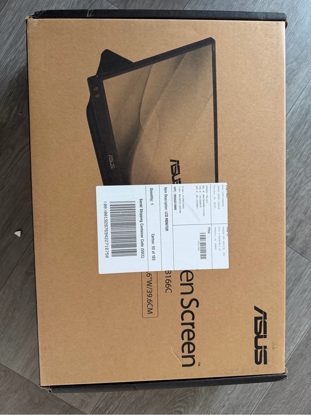 ASUS ZenScreen Portable Monitor - Brown Box with Black Graphics